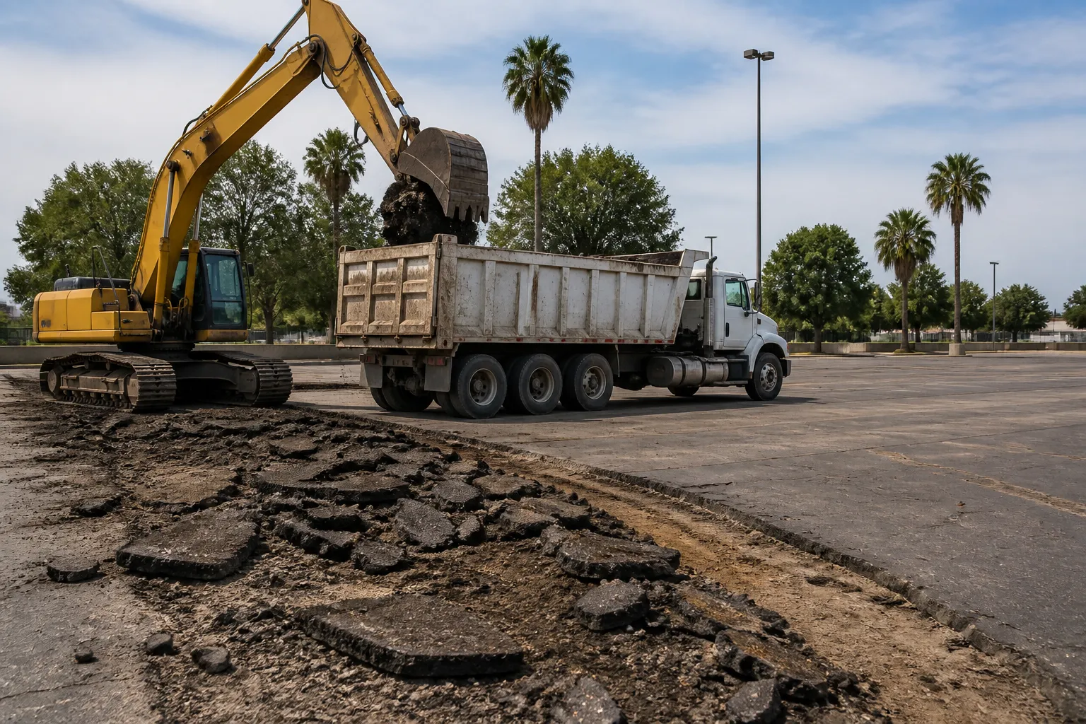 Asphalt Removal Job Site