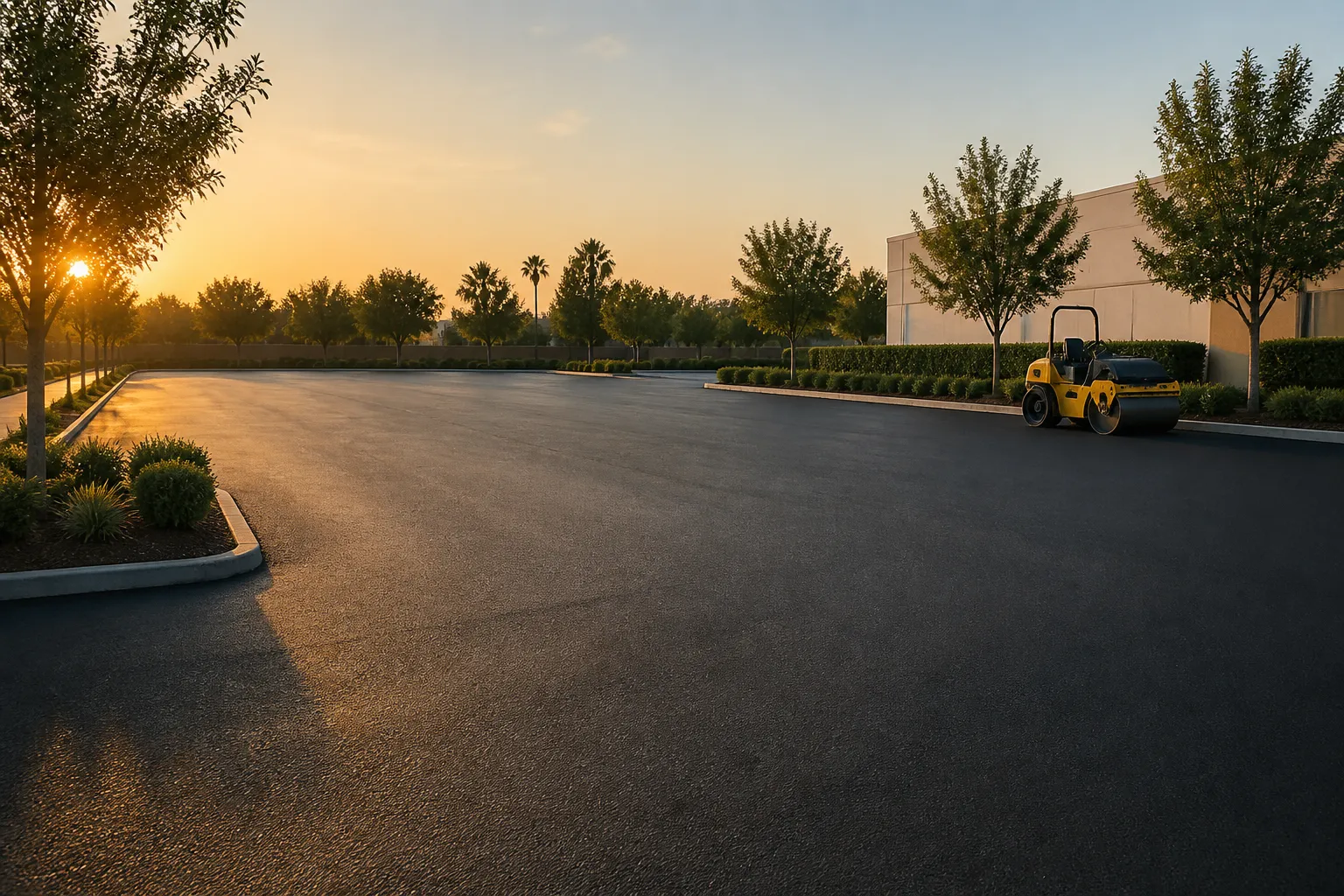 Finished Asphalt Parking Lot