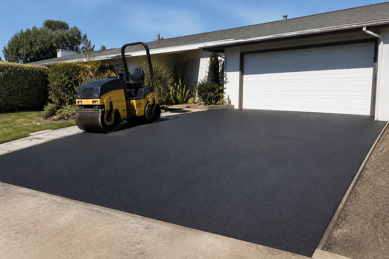 Driveway Paving Job Site