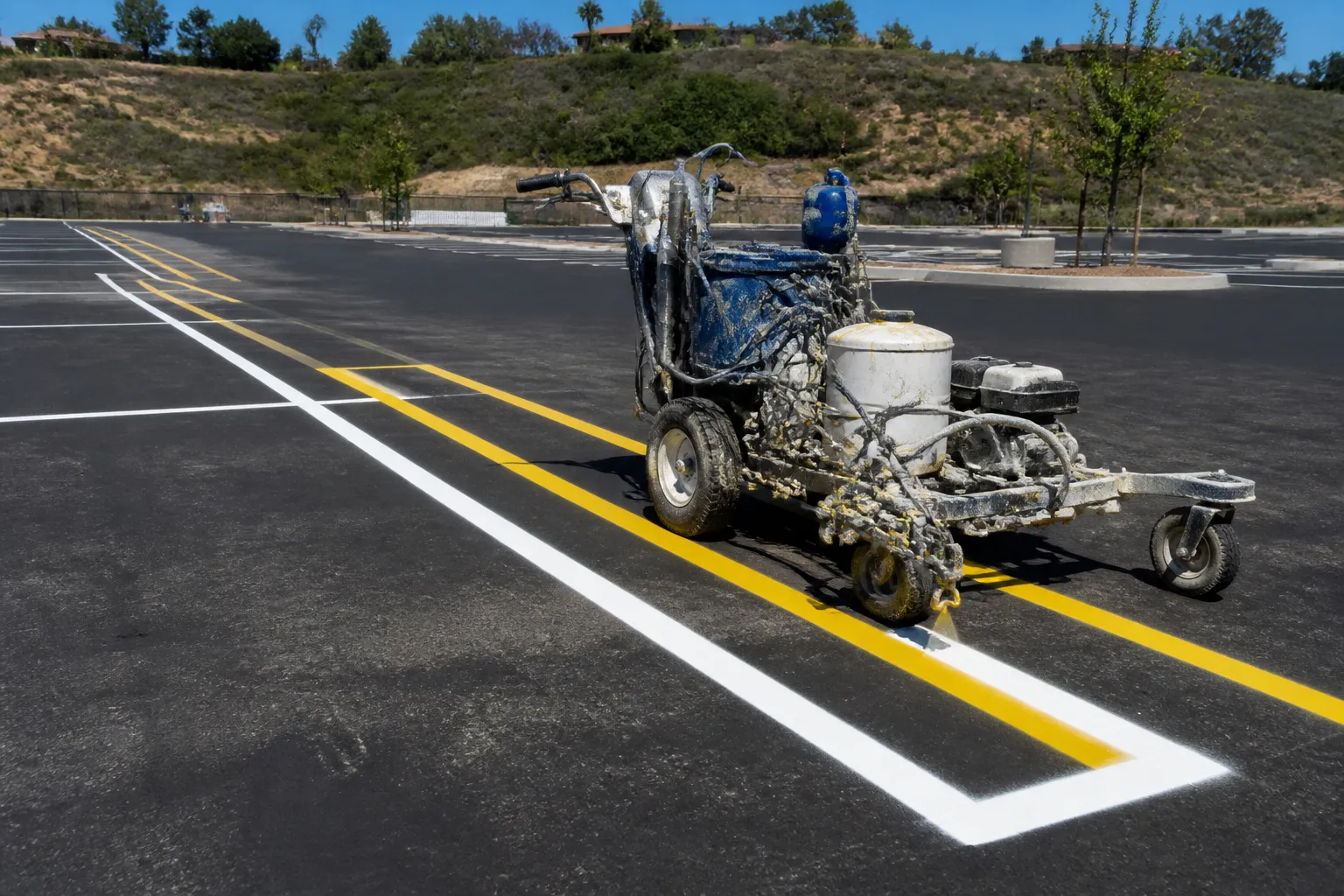 Line Striping Job Site