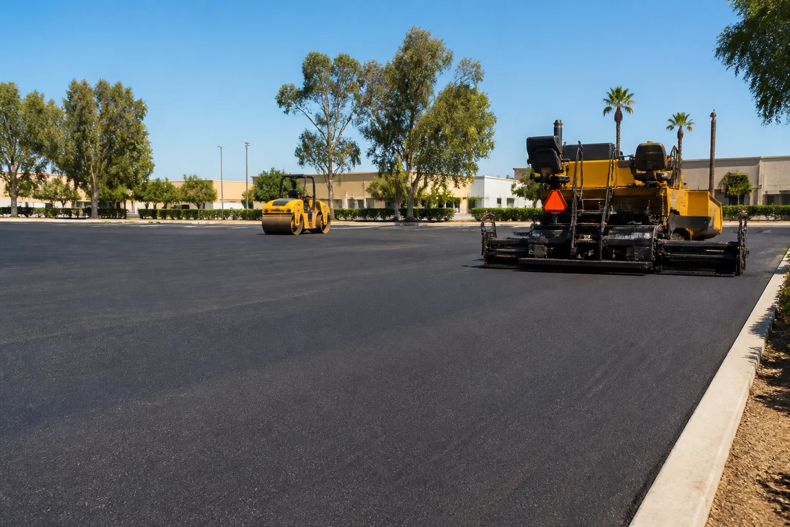 Parking Lot Paving Job Site