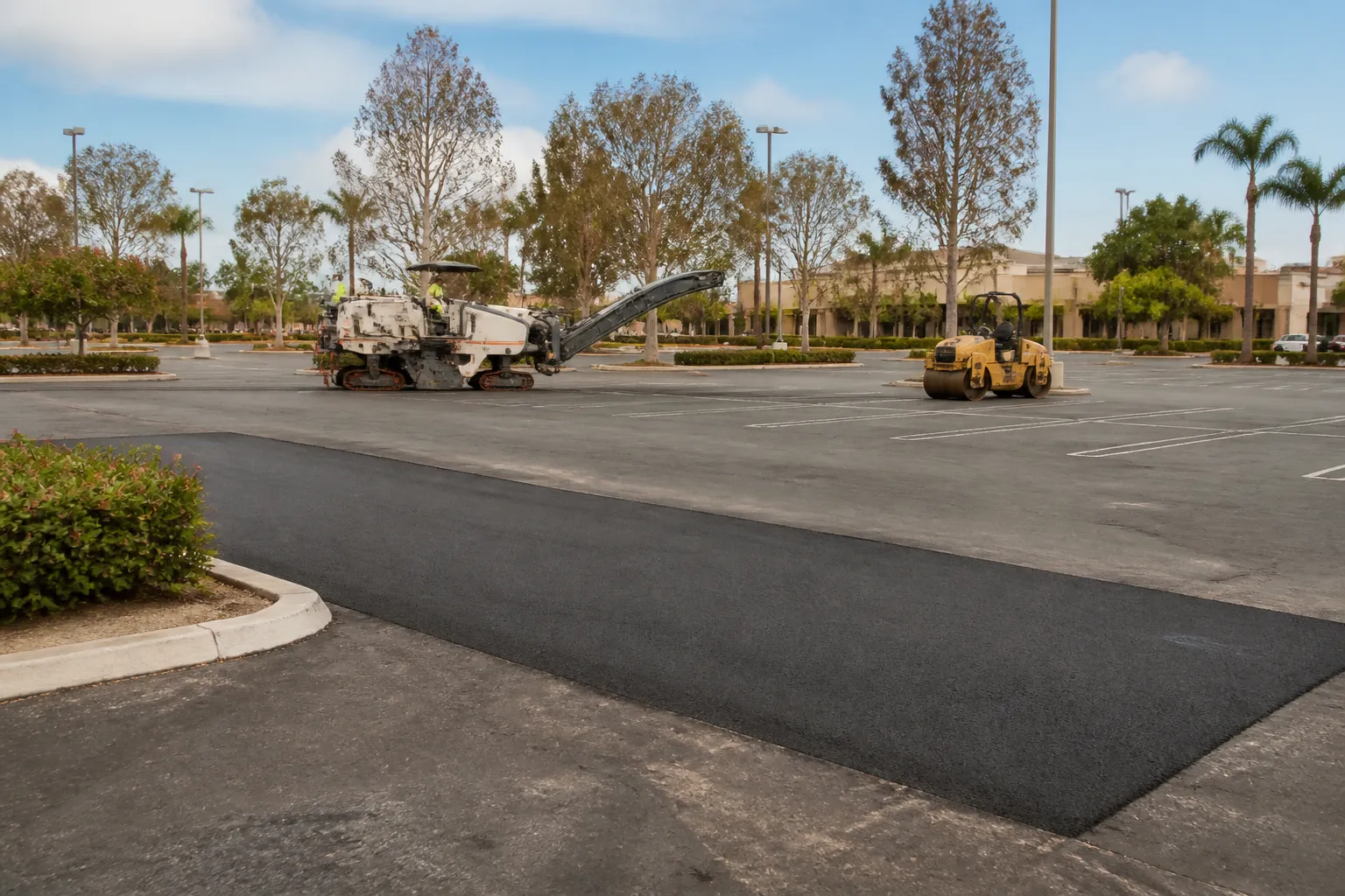 Parking Lot Repair Job Site