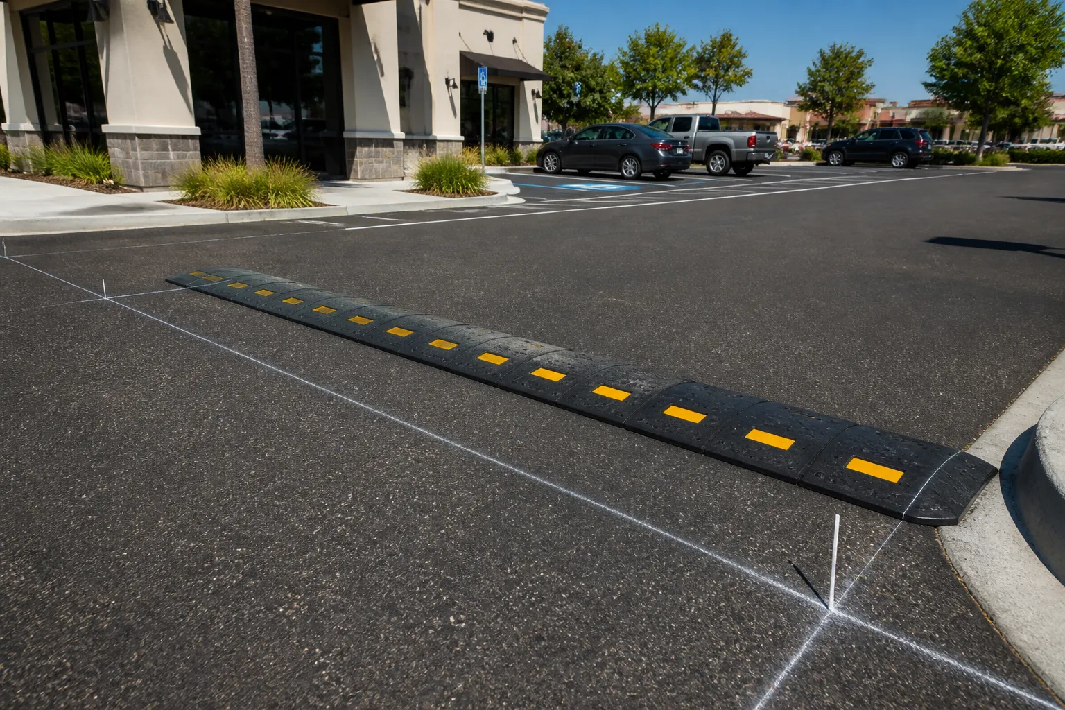 Speed Bump Installation Job Site
